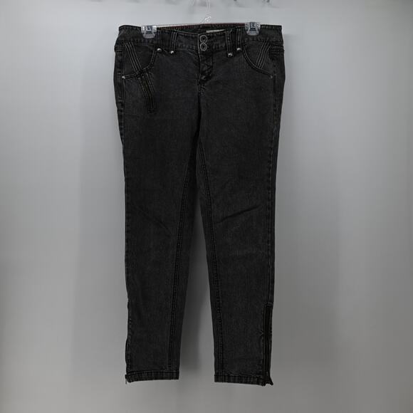 DKNY Skinny Jeans Y2K Style Zipper Faded Black Women Size 30 - Picture 11 of 15